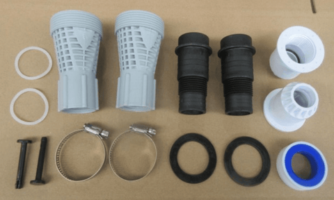 Curved Solar Pool Heater for Above Ground Pools – side view
Solar heater panel with hose attachments and fittings
Top-down view of solar pool heater setup
Intex-compatible solar pool heating system
Solar panel for pool heating with accessories included