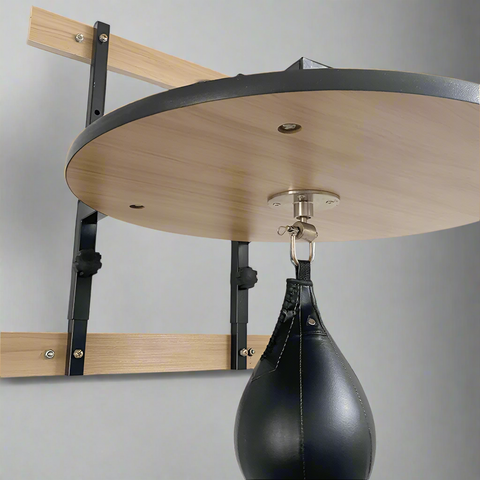 Adjustable Speed Bag Platform Kit with Faux Leather Punching Bag – Wall Mount Training Station – Model KS2021 – Open Box