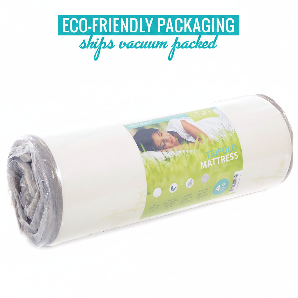 NEW Tri - Folding Bamboo Mattress & Washable Cover: - with Twin XL | Sold by Uncle Wiener's Wholesale