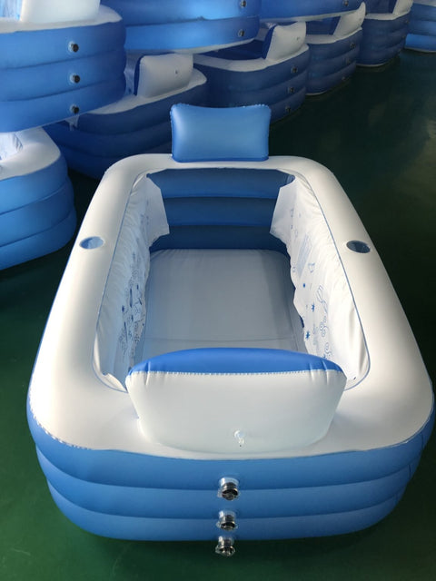 New Twin Inflatable Bath Tub Spa with Pump – Portable Relaxation & Hydrotherapy 332021 - with | Sold by Uncle Wiener's Wholesale