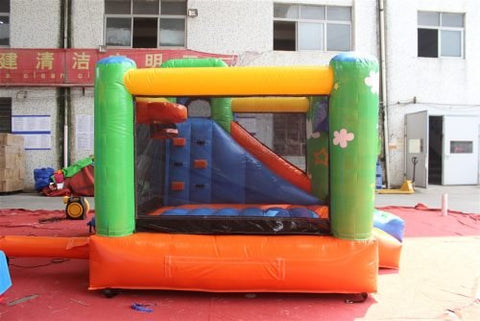 Unicorn inflatable bouncy castle with slide combo for kids
Commercial-grade bounce house with blower and mesh safety walls
Unicorn-themed inflatable play structure with vibrant colors
Side view of vinyl inflatable bouncer and slide unit
Top view of inflatable unicorn castle combo for children’s events