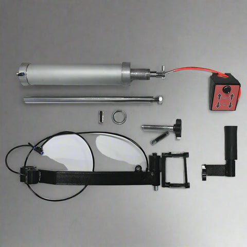 Universal helper arm for tire changer machines β TCHP21
Mountable tire changer arm with roller and guide
Professional tire changer helper arm installed on machine
TCHP21 accessory arm for semi-automatic tire changers