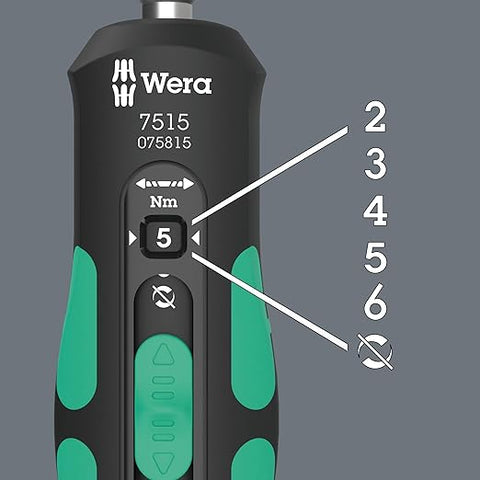 WERA 7515/7 Safe-Torque Speed Bicycle Screwdriver Set – 7 Piece Kit with Kraftform Handle and Hex Plus Bits
