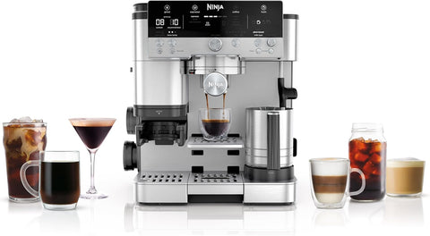 Ninja Espresso Machine, Luxe Café Premier Series, Drip Coffee Maker and Rapid Cold Brew, Integrated Grinder, Assisted Tamper, Hands - Free Frother, ES601C (Canadian Version) - with | Sold by Uncle Wiener's Wholesale