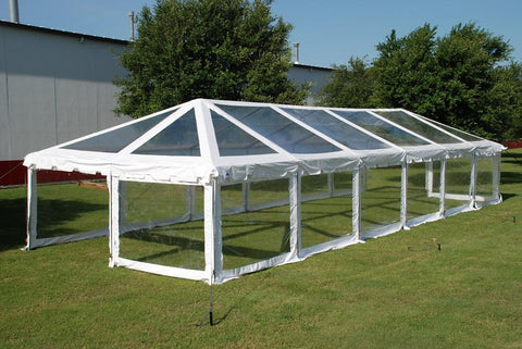 PAGODA & MARQUEE PREMIUM PVC COMMERCIAL - GRADE HEAVY - DUTY PARTY TENT – EVENT, WEDDING, OUTDOOR SHELTER - with 20X60 FT PVC CLEAR COMMERCIAL GRADE PARTY TENT | Sold by Uncle Wiener's Wholesale