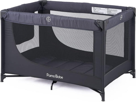 Pamo Babe Portable Crib Baby Playpen with Mattress and Storage Bag - with | Sold by Uncle Wiener's Wholesale