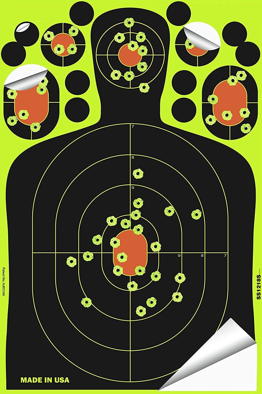 Peel and Stick Splatter Shooting Targets 12x18 Inch – 50 Pack Adhesive Silhouette Burst Impact Gun Range Practice S1277 - with | Sold by Uncle Wiener's Wholesale