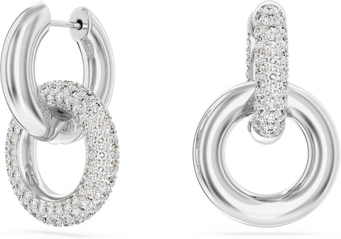 Pendientes de aro Swarovski Dextera 5671807 Bucle, Argent sterling - with | Sold by Uncle Wiener's Wholesale