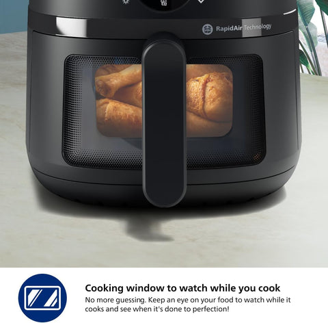 Philips 2000 Series Airfryer - 4.4 qt (4.2 l) Pan, 13 Cooking Functions, RapidAir Technology, Healthy Cooking with 90% Less Fat, Efficient & Fast (NA220/00) - with | Sold by Uncle Wiener's Wholesale