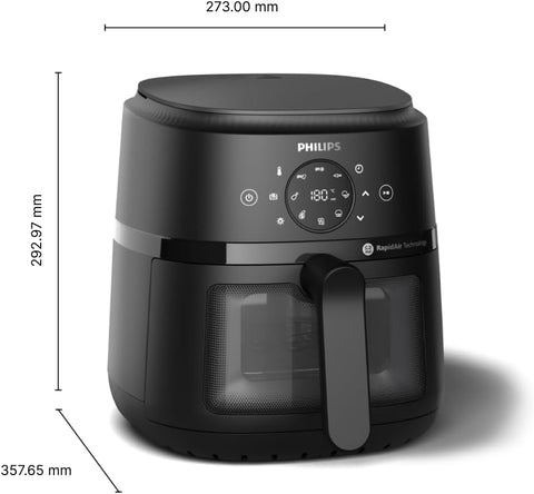 Philips 2000 Series Airfryer - 4.4 qt (4.2 l) Pan, 13 Cooking Functions, RapidAir Technology, Healthy Cooking with 90% Less Fat, Efficient & Fast (NA220/00) - with | Sold by Uncle Wiener's Wholesale