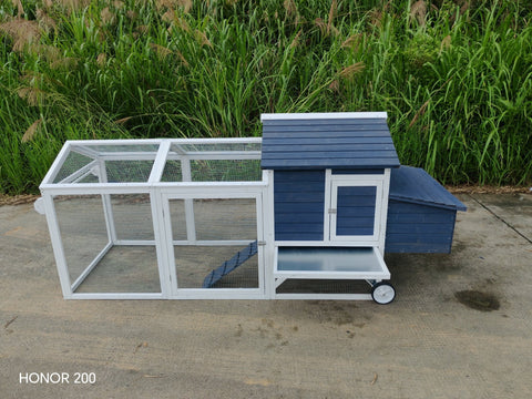 Portable Chicken Tractor Coop with Wheels – Outdoor Wooden Hen House with Nesting Box & Run MSHC046 - with | Sold by Uncle Wiener's Wholesale