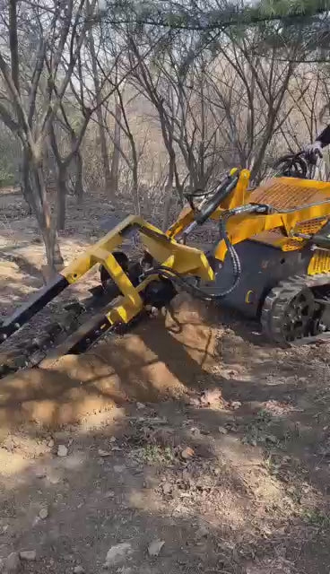 “T380 compact skid steer loader with rubber tracks”
“T460 mini tracked loader for landscaping and excavation”
“Heavy-duty skid steer with universal quick attach plate”
“Tracked compact construction loader in yellow”
