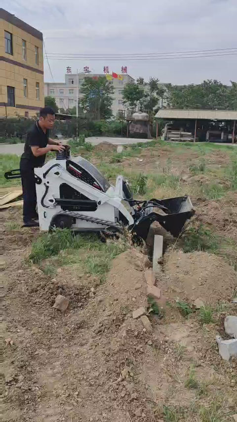 “T380 compact skid steer loader with rubber tracks”
“T460 mini tracked loader for landscaping and excavation”
“Heavy-duty skid steer with universal quick attach plate”
“Tracked compact construction loader in yellow”