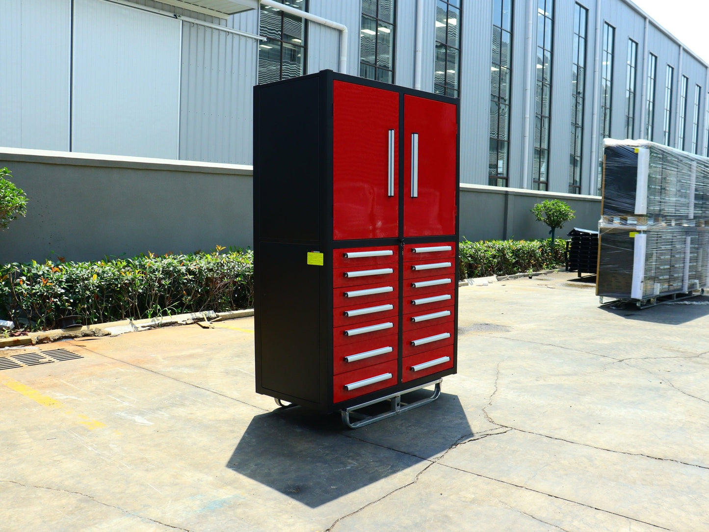 Professional 12 - Drawer Garage Tool Cabinet – Heavy - Duty Steel Bench H4FT14D2 - with Red Finish | Sold by Uncle Wiener's Wholesale
