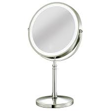 Rechargeable 8" Double - Sided LED Vanity Makeup Mirror | 1X/10X Magnification, 360° Rotation 16813 - with | Sold by Uncle Wiener's Wholesale