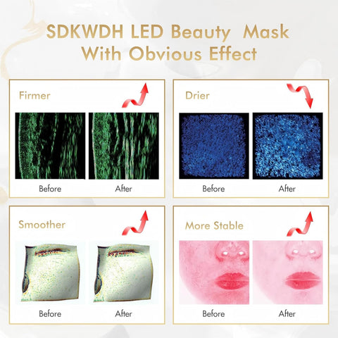 Red Light Therapy for face, 7 Colors LED Face Mask Light Therapy, Led Face Mask Light Therapy At Home, Blue Red Light Therapy Mask for Face - with | Sold by Uncle Wiener's Wholesale