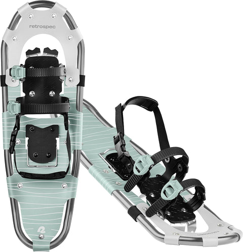 Retrospec Drifter Snowshoe for Men & Women - Aluminum Frames & a Double - Rachet Binding System - Lightweight All Terrain Snow Shoes with Heel Lifters & Pivot System - 21" Winter Mint - with Winter Mint | Sold by Uncle Wiener's Wholesale