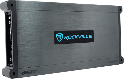 Rockville DBM50 4000W Peak/980W RMS 5 - Channel Marine Amplifier, IPX6 Waterproof, Adjustable Crossover, PA Mic Included, Perfect for Boats and Marine Audio - with | Sold by Uncle Wiener's Wholesale