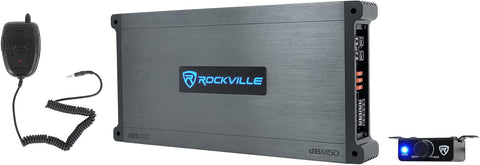 Rockville DBM50 4000W Peak/980W RMS 5 - Channel Marine Amplifier, IPX6 Waterproof, Adjustable Crossover, PA Mic Included, Perfect for Boats and Marine Audio - with | Sold by Uncle Wiener's Wholesale