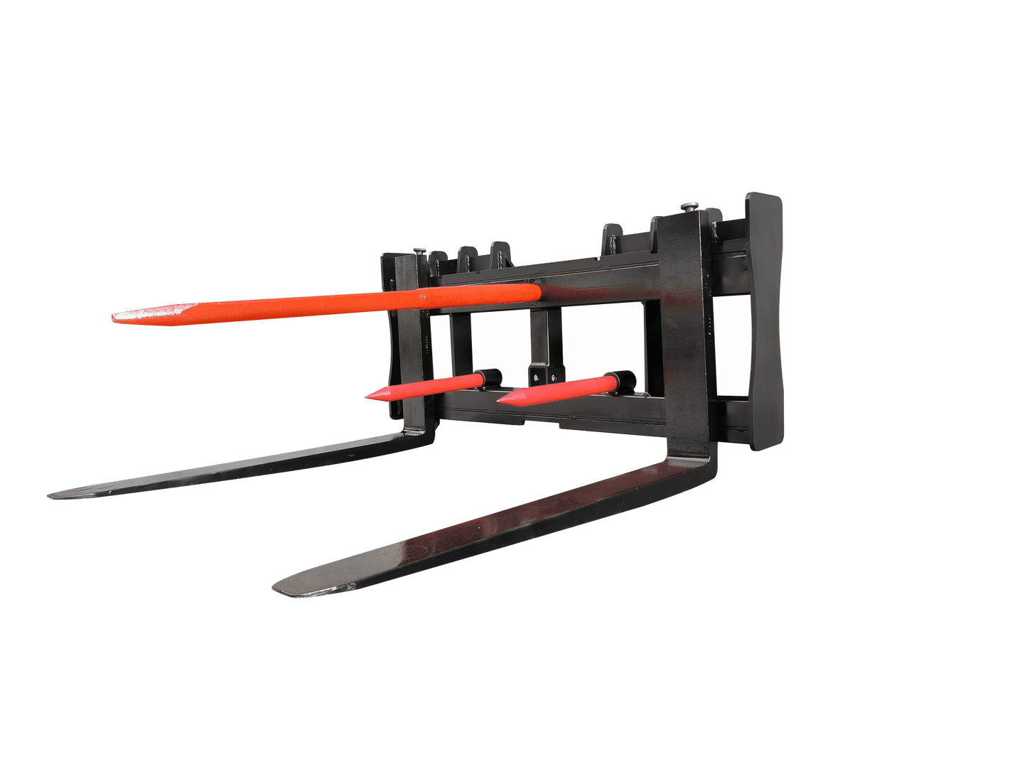 Skid Steer 42" Pallet Forks with Trailer Hitch & 49" Bale Spear – SHBS42 - Skid Steer Attachment with | Sold by Uncle Wiener's Wholesale