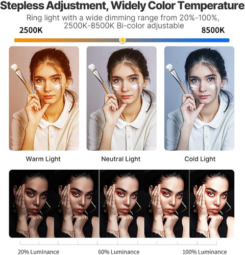 Smartphone Video Rig PICTRON U200 Handheld LED Ring Light Selfie Light Phone Video Stabilizer for Camera, Smartphone, Action Camera, YouTube, Setup, Filmmaking, Makeup, Vlogging - with | Sold by Uncle Wiener's Wholesale