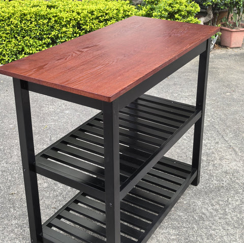 Solid Wood Home Kitchen Island with Drawer, Shelves & Towel Rack – TLFR2506 - with | Sold by Uncle Wiener's Wholesale
