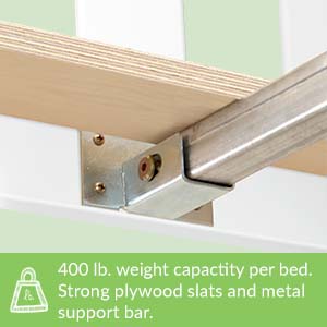 Solid Wood Twin Over Full Bunk Bed with Storage Drawers | Space - Saving Pine Kids Bed - with WHITE | Sold by Uncle Wiener's Wholesale