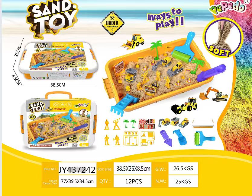 Space Sand Truck Sensory Play Box 1500g Construction Sand Toy Set JY437242 - with | Sold by Uncle Wiener's Wholesale