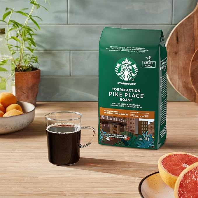 Starbucks House Blend Ground Coffee 793g – Medium Roast 100% Arabica Coffee with Toffee & Cocoa Notes - Snack with | Sold by Uncle Wiener's Wholesale