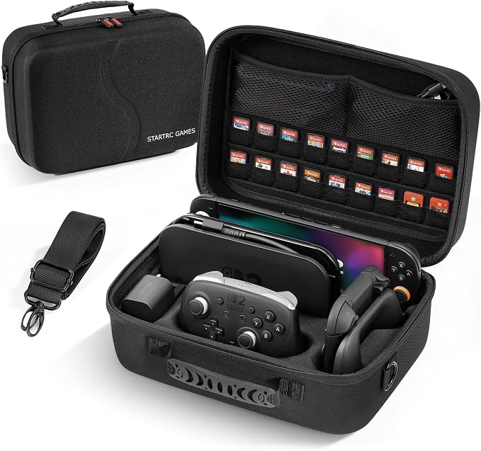 STARTRC GAMES Professional Waterproof Hard Case for Nintendo Switch 2 Accessories - Electronics with Black V2 | Sold by Uncle Wiener's Wholesale