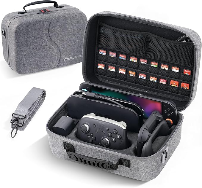 STARTRC GAMES Professional Waterproof Hard Case for Nintendo Switch 2 Accessories - General Equipment with Gray | Sold by Uncle Wiener's Wholesale