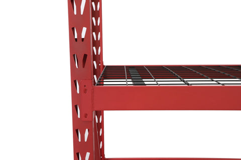 Steel Garage Storage Rack β 3, 4, 5 - Tier Heavy - Duty Industrial Shelving Units - Garage & Industrial Shelving Units with 4 Layer Red Racking 77" W x 24" D x 72" H | Sold by Uncle Wiener's Wholesale