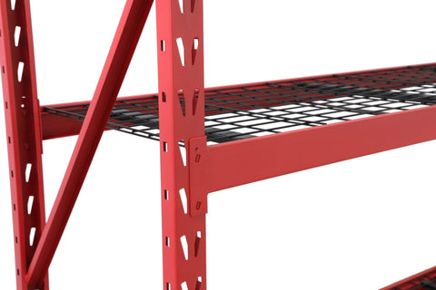 Steel Garage Storage Rack β 3, 4, 5 - Tier Heavy - Duty Industrial Shelving Units - Garage & Industrial Shelving Units with 3 Layer Red Racking 72" W x 24" D x 72" H | Sold by Uncle Wiener's Wholesale