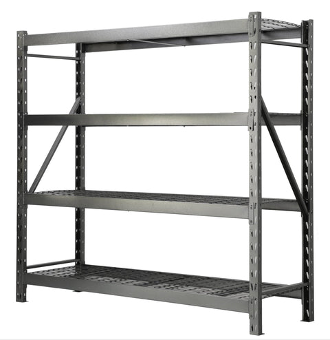 Steel Garage Storage Rack β 3, 4, 5 - Tier Heavy - Duty Industrial Shelving Units - Garage & Industrial Shelving Units with 4 Layer Gray Heavy Duty 77" W x 24" D x 78" H CR4195D | Sold by Uncle Wiener's Wholesale