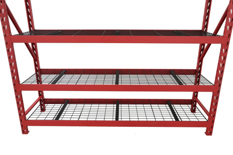 Steel Garage Storage Rack β 3, 4, 5 - Tier Heavy - Duty Industrial Shelving Units - Garage & Industrial Shelving Units with 5 Layer Red Racking 90" W x 24" D x 90" H | Sold by Uncle Wiener's Wholesale