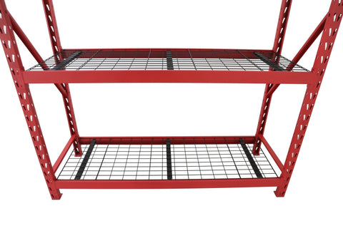 Steel Garage Storage Rack β 3, 4, 5 - Tier Heavy - Duty Industrial Shelving Units - Garage & Industrial Shelving Units with 3 Layer Red Racking 72" W x 24" D x 72" H | Sold by Uncle Wiener's Wholesale