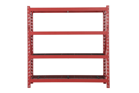Steel Garage Storage Rack β 3, 4, 5 - Tier Heavy - Duty Industrial Shelving Units - Garage & Industrial Shelving Units with 4 Layer Red Racking 77" W x 24" D x 72" H | Sold by Uncle Wiener's Wholesale