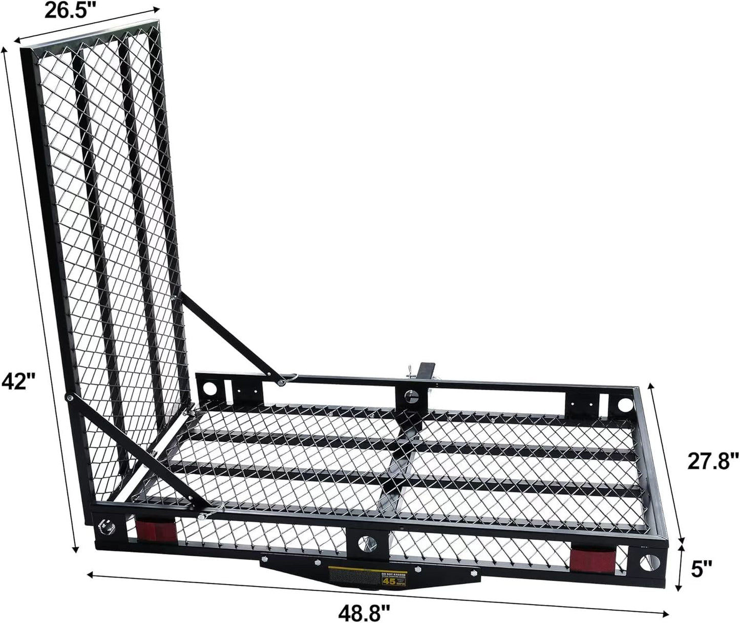 Steel Trailer Hitch Cargo Carrier with Ramp and 2” Receiver THCC500 - with | Sold by Uncle Wiener's Wholesale