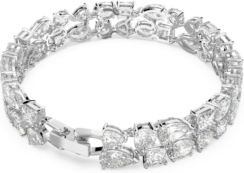 Swarovski Women's Tennis Bracelet, White Crystals with Rhodium Plating, from the Tennis Deluxe Collection - with | Sold by Uncle Wiener's Wholesale