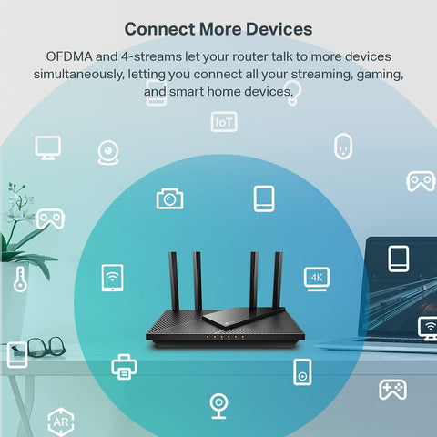 TP - Link AX3000 WiFi 6 Smart WiFi Router (Archer AX55) – 802.11ax Wireless Router, Gigabit Internet Router, Dual Band, OFDMA, MU - MIMO, OneMesh Compatible - with | Sold by Uncle Wiener's Wholesale