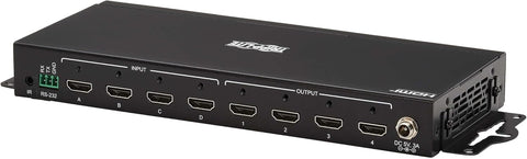 Tripp Lite HDMI Video Switch 4 Computers 4 Monitors, 4 Port 4K@60Hz Video Matrix Splitter with Remote Control, Single Push Button Switch, Headset Audio, TAA Compliant, 3 - Year Warranty (B119 - 4X4 - 4K) - with | Sold by Uncle Wiener's Wholesale