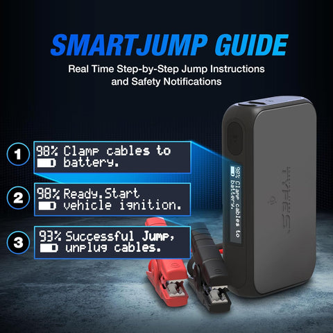 Type S Dynamic D10+ 1000A Car Jump Starter – UL Certified 12V Battery Booster for 6L Gas & 3L Diesel Portable Power Bank Qi Charging, Flashlight, Easy to Use, Must - Have for New Drivers & Families - with | Sold by Uncle Wiener's Wholesale