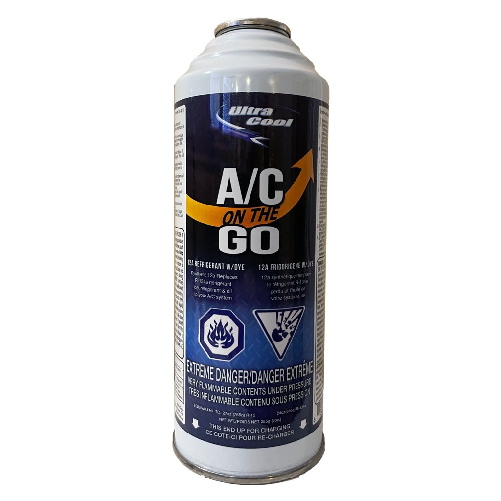Ultra Cool A/C On The Go Replacement Refrigerant Can for Car Air Conditioner UC215 - with | Sold by Uncle Wiener's Wholesale