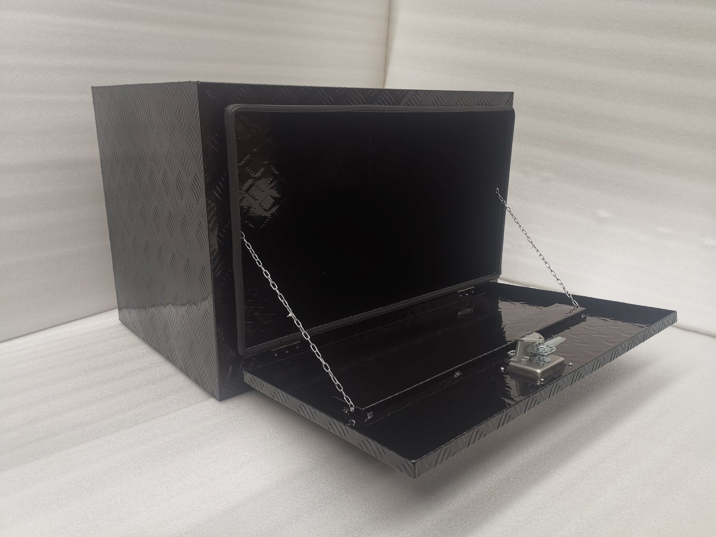 Underbody Aluminum Tool Boxes for Trailers & Trucks – 24, 36, 48 – Black & Silver Heavy - Duty Lockable Storage with Keys - with 36" Black | Sold by Uncle Wiener's Wholesale