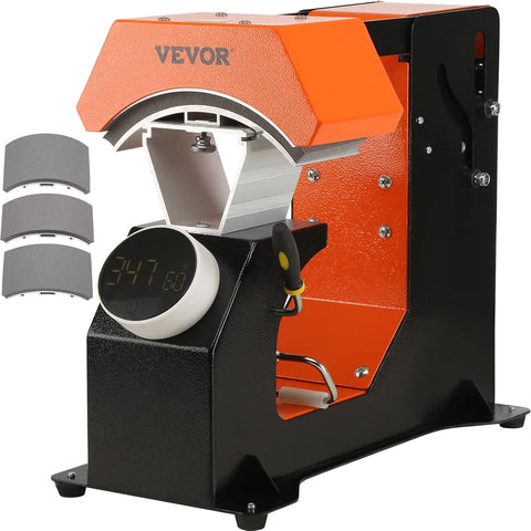VEVOR 3 - in - 1 Auto Hat Heat Press with 3pcs Interchangeable Platens(6.6" x 2.7", 6.6" x 3.8", 6.1" x 3"), Automatic Release&Press Knob - Style Digital Control Panel - with | Sold by Uncle Wiener's Wholesale