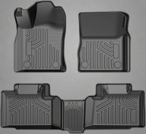 VEVOR 3-piece automotive floor mat set for Dodge Durango and Jeep Grand Cherokee
All-weather black TPE floor liners with raised edges
Custom fit floor mats – laser scanned for SUV interiors
Non-slip waterproof floor mats for Jeep and Dodge SUVs