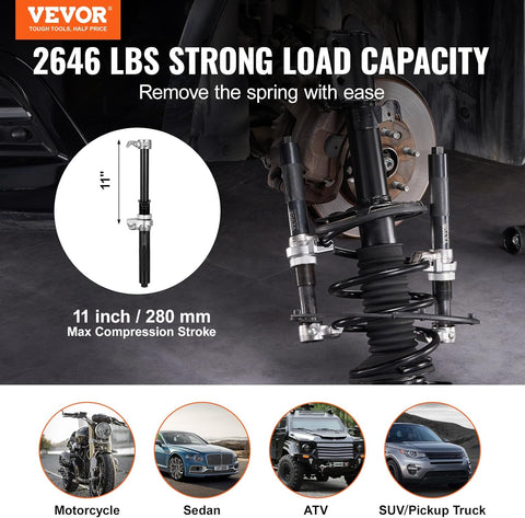 VEVOR Coil Spring Compressor Tool, 2 pcs Heavy Duty Macpherson Strut Spring Compressor Set, 2646 lbs Strut Spring Compressor with Safety Bracket and Carrying Case, for Car Truck ATV UTV - with | Sold by Uncle Wiener's Wholesale