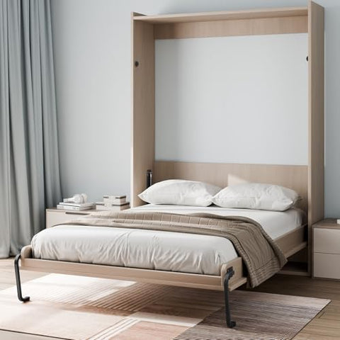 VEVOR Murphy Bed Kit, Queen Size, Vertical Deluxe DIY Wall Bed Mechanical Hardware Kit, Pneumatic Lever Heavy Duty Bed Frame Support, Folding Cabinet Wall Bed Space Saving Design for Guestroom - with | Sold by Uncle Wiener's Wholesale