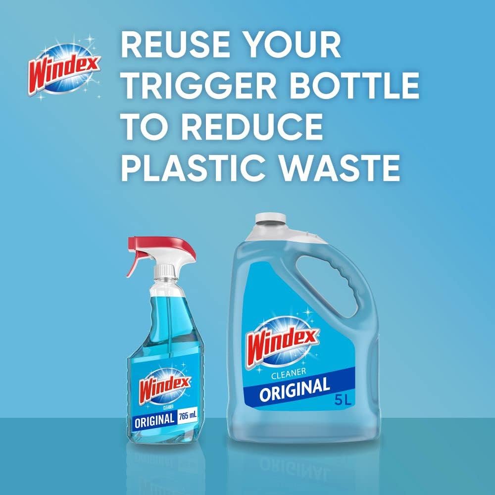 Windex Original Blue Window Glass and Mirror Cleaner Refill 5L - with | Sold by Uncle Wiener's Wholesale