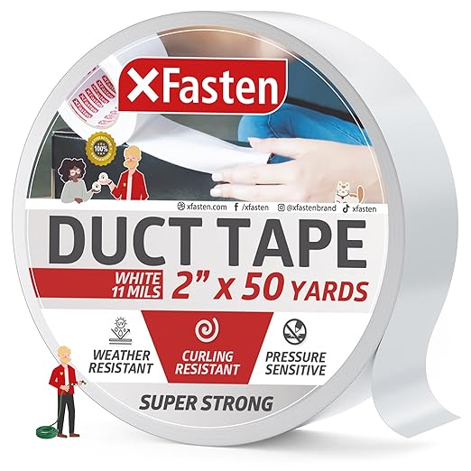 XFasten Super Strong Black Duct Tape 3 Inch x 30 Yards Waterproof Heavy Duty Tape - with White | Sold by Uncle Wiener's Wholesale